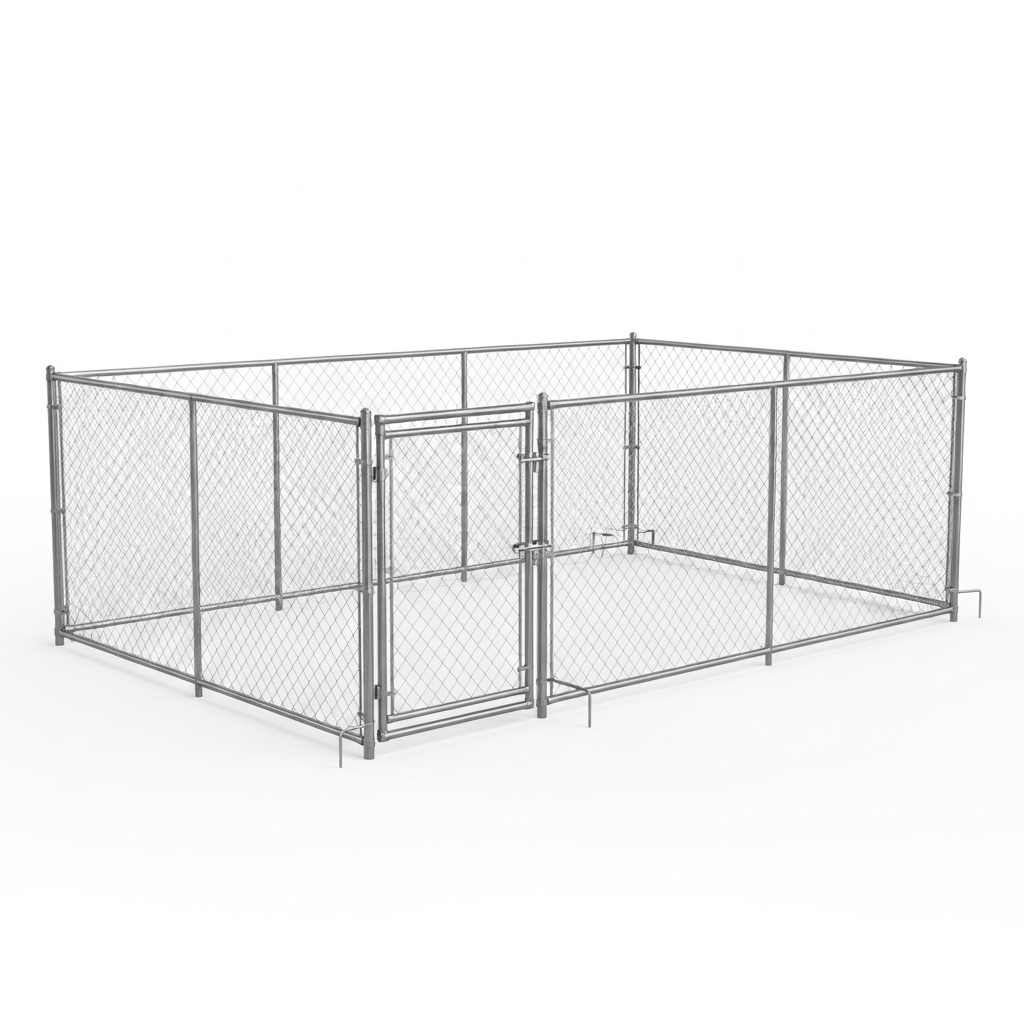 FRONTIER 6' × 12' CHAIN-LINK RUN — Outdoor Dog Kennels
